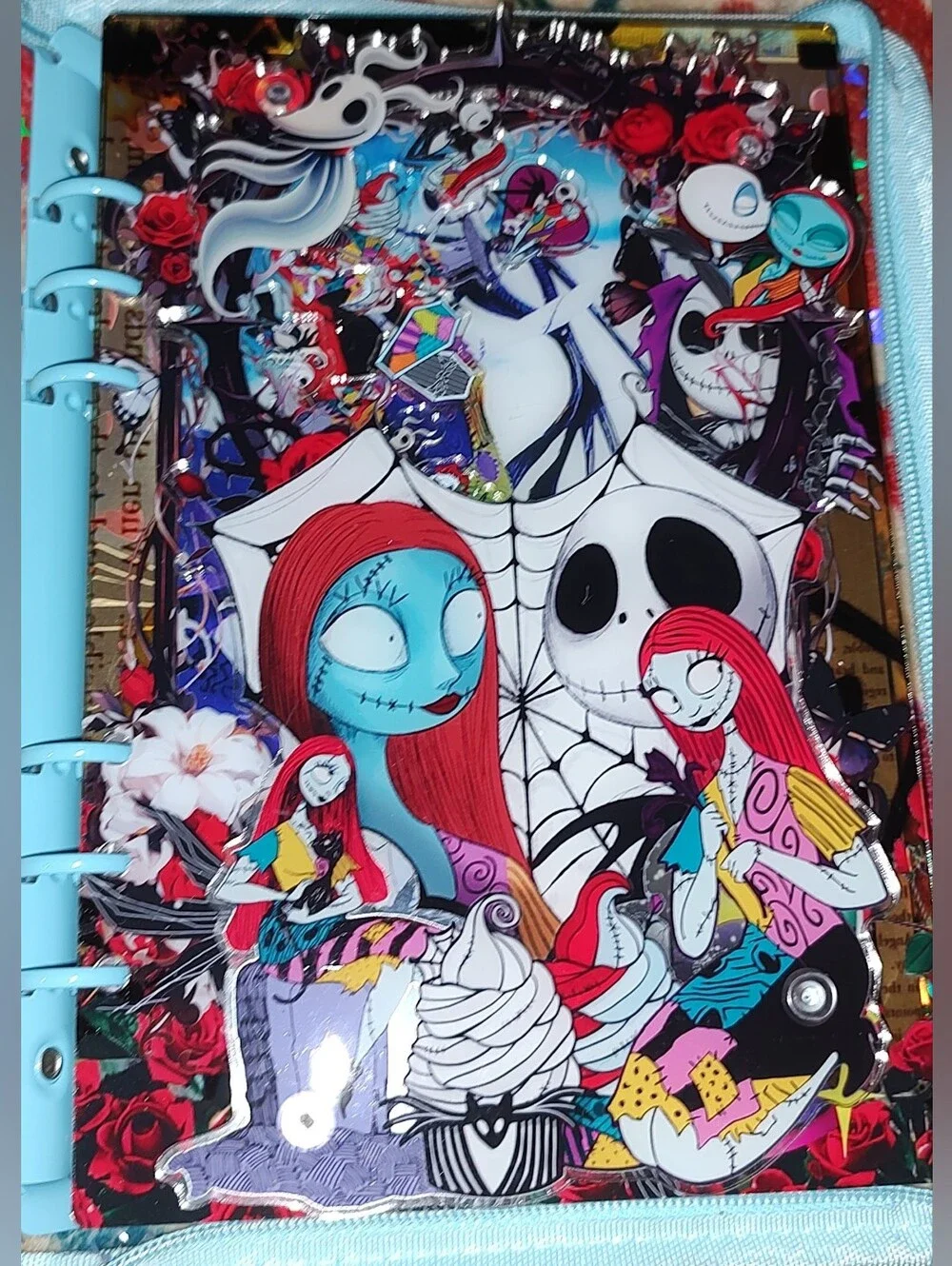 New! A5 Jack & Sally Acrylic Shaker Notebook With Paper